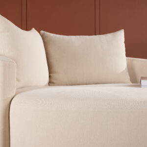 Kelso – Canapé 3 places – Beige, Noir – ⌀150 cm