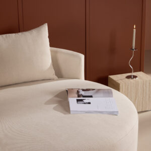 Kelso – Canapé 3 places – Beige, Noir – ⌀150 cm
