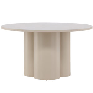 Olivia – Table basse – Beige – ⌀80 cm