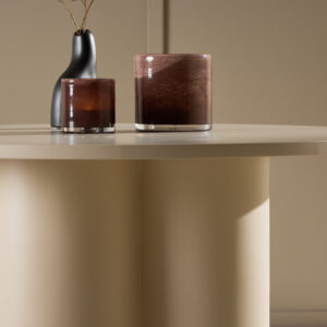 Olivia – Table basse – Beige – ⌀80 cm
