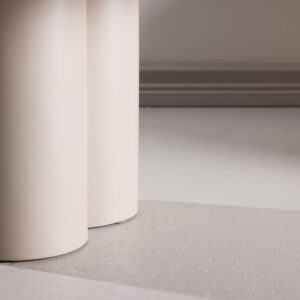 Olivia – Table basse – Beige, Blanchi – ⌀80 cm