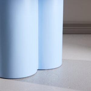 Olivia – Table basse – Bleu – ⌀80 cm