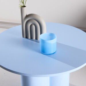 Olivia – Table basse – Bleu – ⌀80 cm