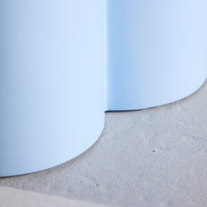 Olivia – Table basse – Bleu – ⌀80 cm