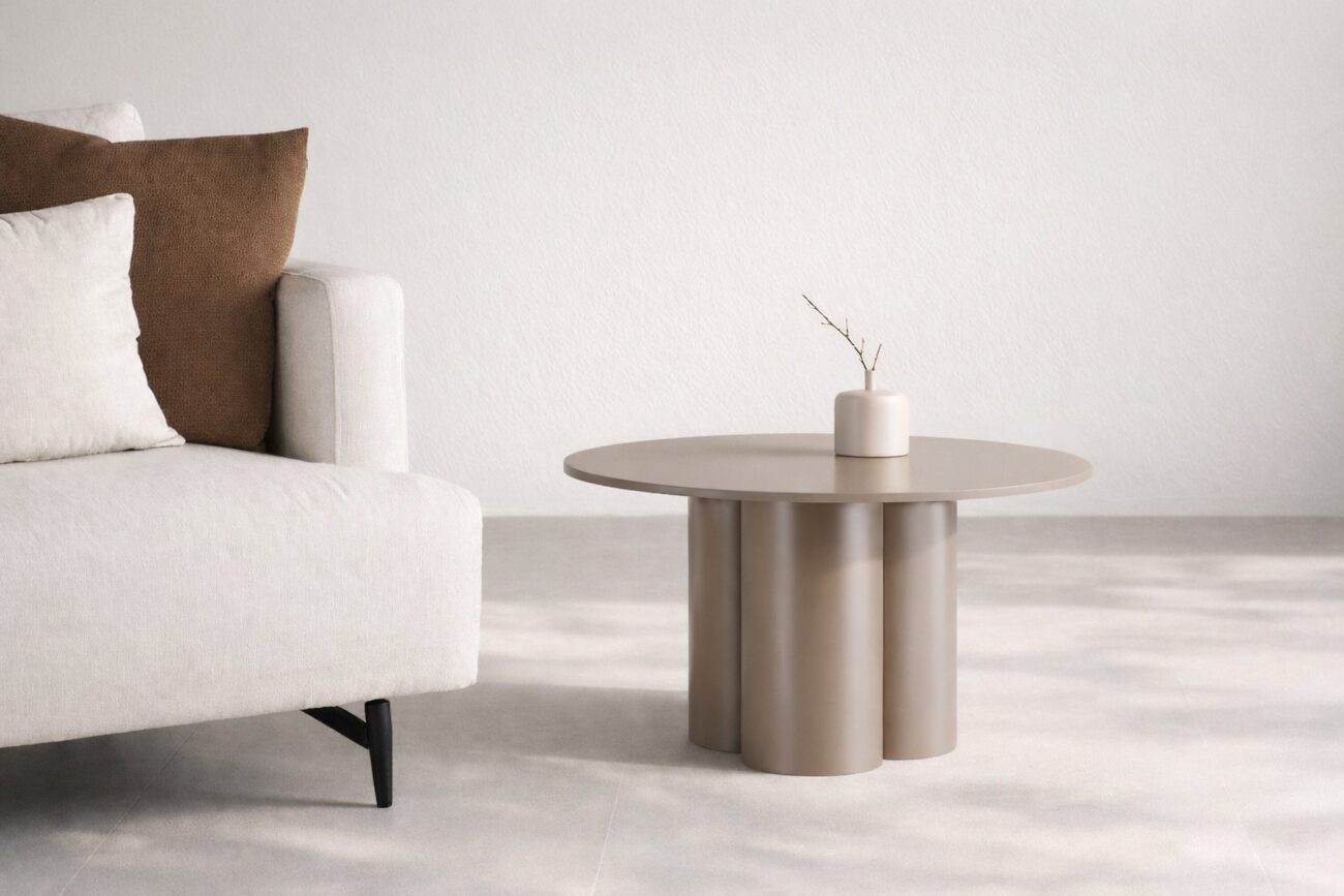 Olivia – Table basse – Marron – Ø80 cm