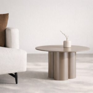 Olivia – Table basse – Marron – Ø80 cm
