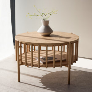 Rubbo – Table basse – Naturel – ⌀80 cm