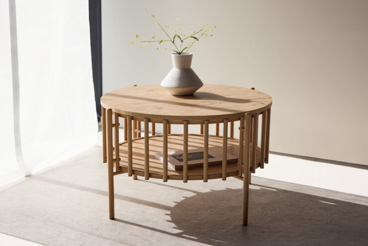 Rubbo – Table basse – Naturel – ⌀80 cm