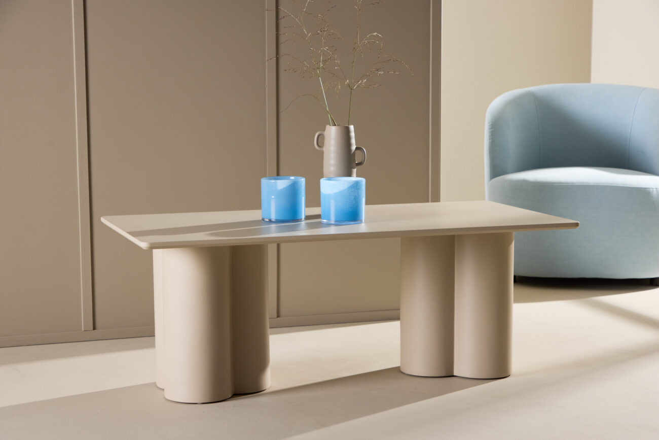 Olivia – Table basse – Beige – 120 x 60 cm