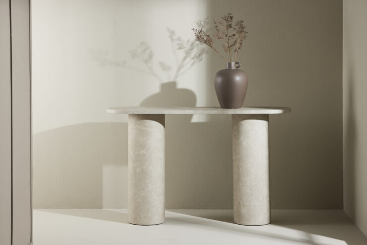 Narvik – Table d'appoint – Beige – 130 x 40 cm