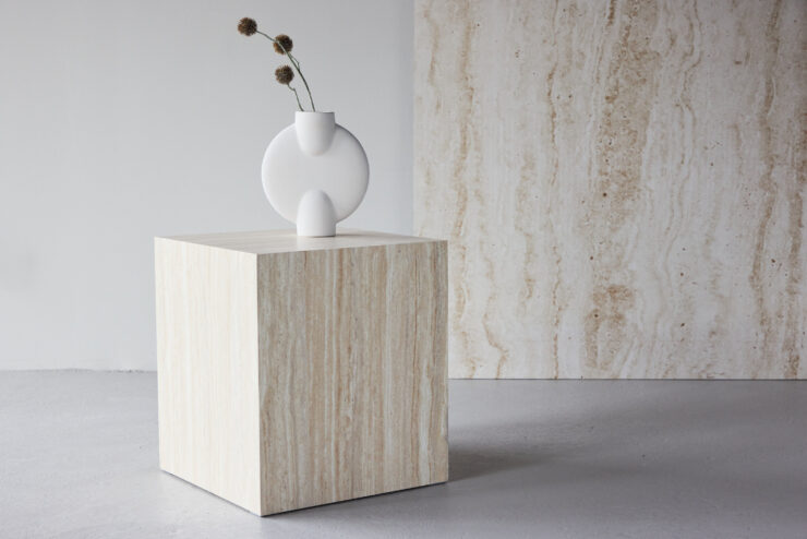 York – Table basse – Beige – 40 x 40 cm
