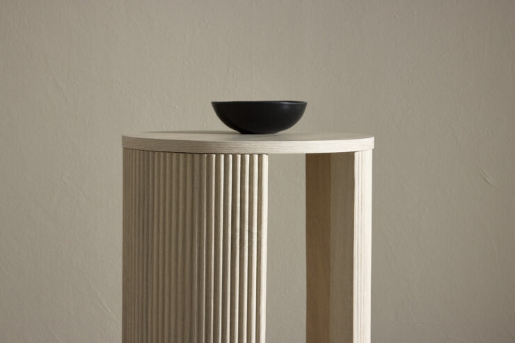 Bristol – Table d'appoint – Blanchi – ⌀40 cm