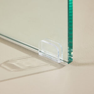 Ester – Table basse – Transparent, Blanc – 120 x 80 cm