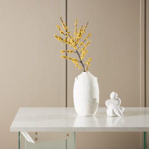 Ester – Table basse – Transparent, Blanc – 120 x 80 cm