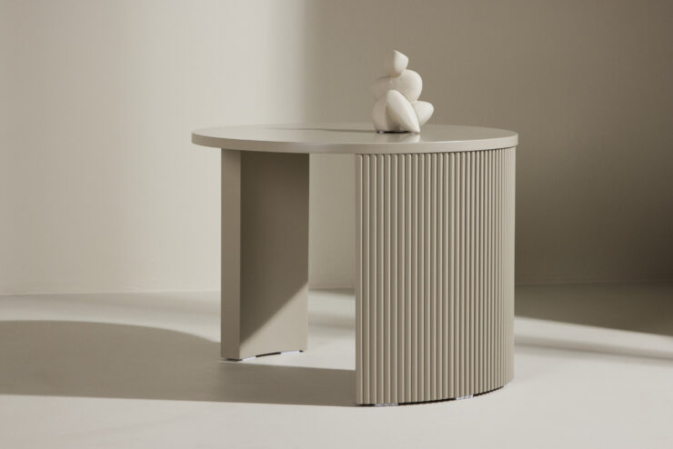 Bristol – Table basse – Beige – ⌀60 cm