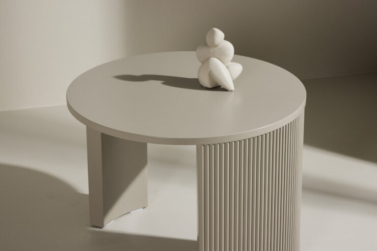 Bristol – Table basse – Beige – ⌀60 cm
