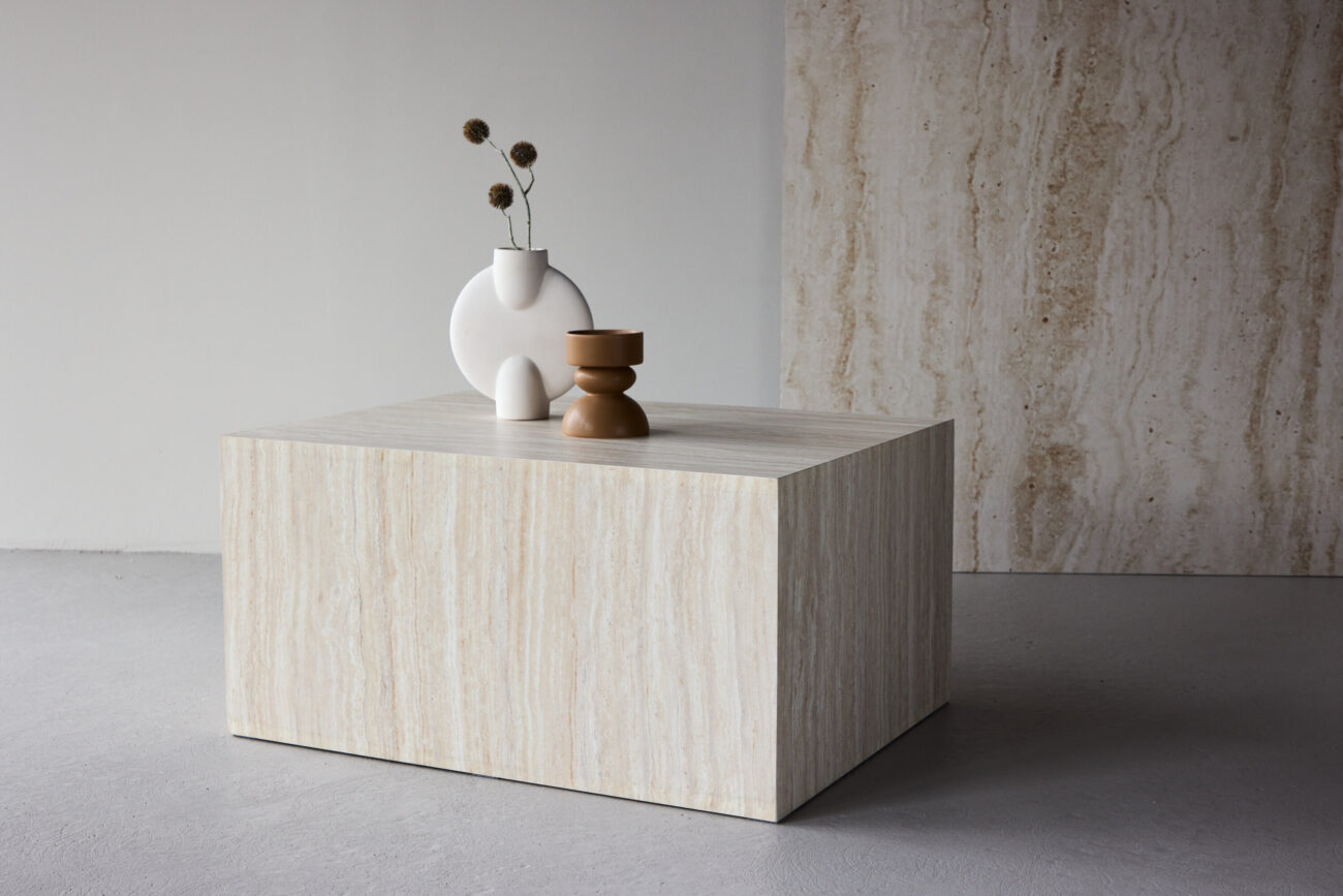 York – Table basse – Beige – 80 x 60 cm