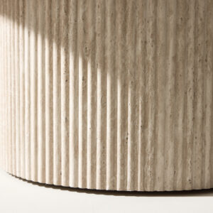 Härön – Table basse – Beige – ⌀80 cm
