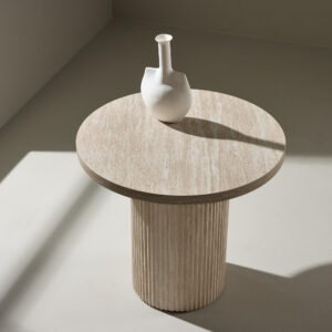 Härön – Table basse – Beige – ⌀50 cm