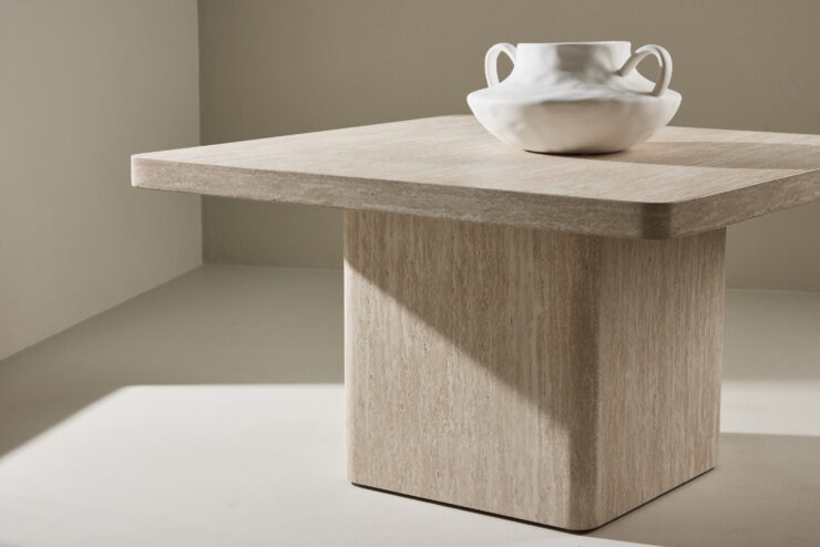Qvart – Table basse – Beige – 80 x 80 cm
