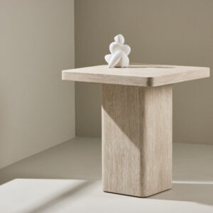 Qvart – Table basse – Beige – 50 x 50 cm