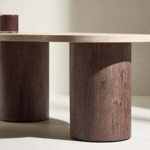 Megg – Table basse – Beige, Moka – 130 x 78 cm
