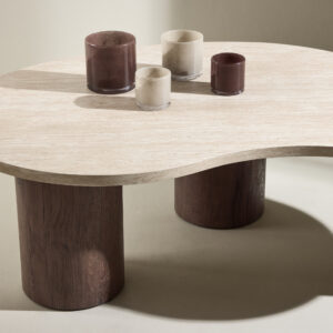 Megg – Table basse – Beige, Moka – 130 x 78 cm