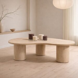 Megg – Table basse – Naturel – 130 x 78 cm
