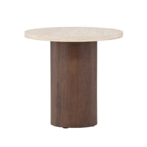 Megg – Table basse – Beige, Moka – ⌀50 cm