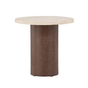 Megg – Table basse – Beige, Moka – ⌀50 cm