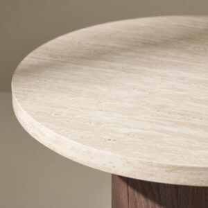 Megg – Table basse – Beige, Moka – ⌀50 cm