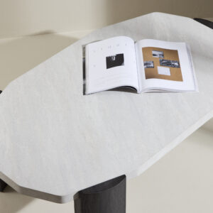Kres – Table basse – Beige, Noir – 125 x 71 cm