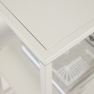 Staal – Table d&rsquo;appoint – Beige – 80 x 80 x 26 cm