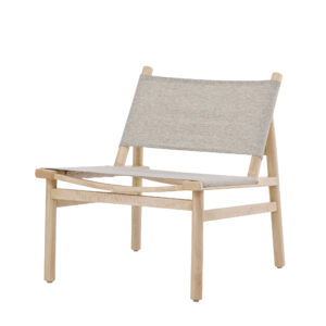 Millo – Fauteuil lounge – Gris, Naturel – 68 x 70 x 65 cm