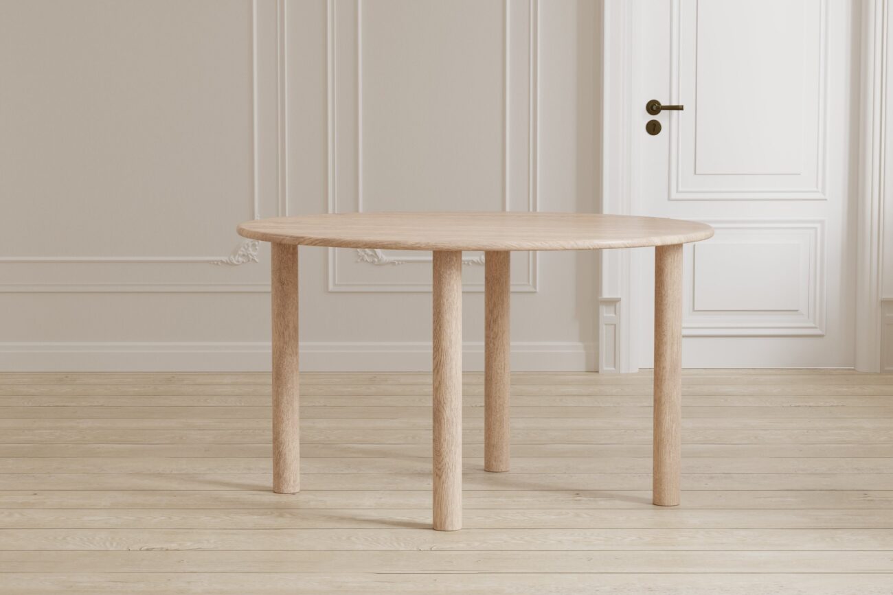 Hilo – Table à manger ovale – Naturel – 130 x 110 x 75 cm