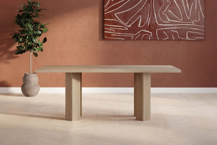 Lillehammer – Table à manger rectangulaire – Naturel – 200 x 90 cm