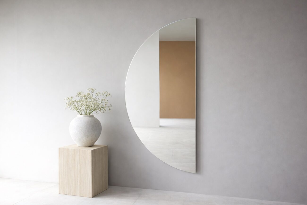 Mona – Grand miroir – Transparent, Argenté – 2 x 180 x 90 cm
