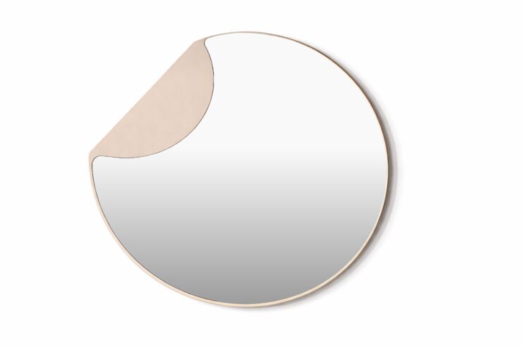Mui – Small Mirror – Beige, Transparent – 2 x 80 x 70 cm