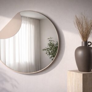 Mui – Small Mirror – Beige, Transparent – 2 x 80 x 70 cm