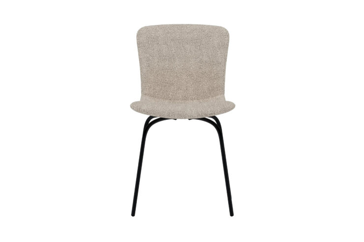 Linus – Chaise de salle à manger – Beige, Noir – 53 x 80 x 45 cm