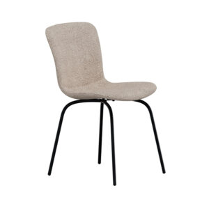 Linus – Chaise de salle à manger – Beige, Noir – 53 x 80 x 45 cm