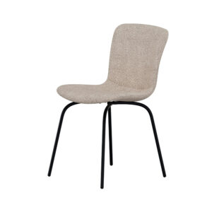 Linus – Chaise de salle à manger – Beige, Noir – 53 x 80 x 45 cm