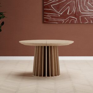 Dope – Table à manger ronde – Naturel – Ø120 cm