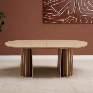 Dope – Table à manger ronde – Naturel – Ø120 cm