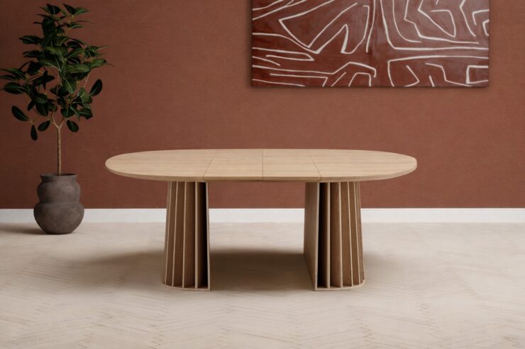 Dope – Table à manger ronde – Naturel – Ø120 cm