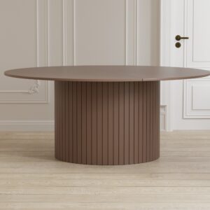 Härön – Table à manger ronde – Marron – Ø180 cm