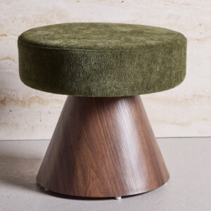 Lanzo – Pouf – Vert, Moka – ⌀48 cm