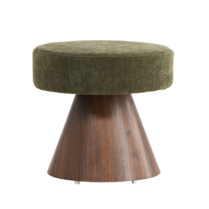 Lanzo – Pouf – Vert, Moka – ⌀48 cm