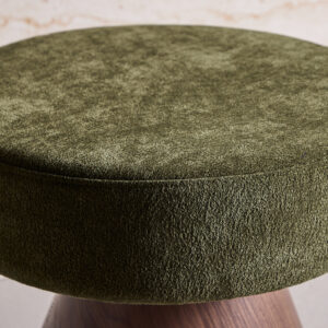 Lanzo – Pouf – Vert, Moka – ⌀48 cm