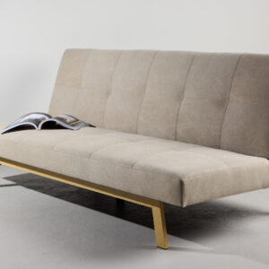 Bodil – Lit pliant – Beige, Naturel – 87 x 180 x 80 cm